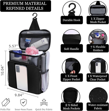 Mesh Shower Caddy,Portable HangingTravel Toiletry Bag Dorm Room Essentials for College Students Girls,Large Makeup Organizer for Full-Sized Toiletries,Travel Essentials for Women Girls Camping Beach