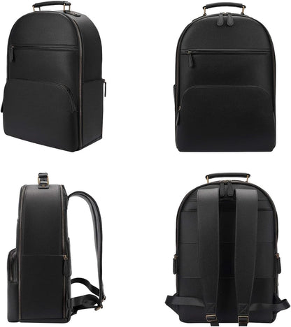 Camera Backpack Classic PU Leather for DSLR, Professional Camera Bag for Photographers with 15 Inch Laptop Compartment Large 20L
