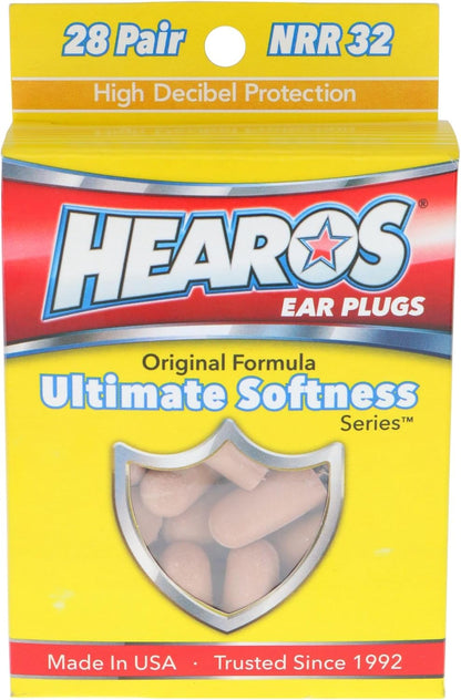 HEAROS Ultimate Softness Series Ear Plugs 28 Pair