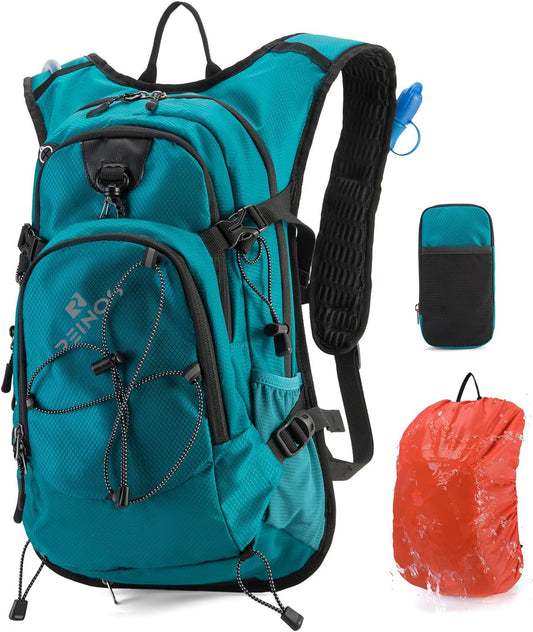 Hydration Backpack Pack with 2L Water Bladder 18L Hiking Backpack Women Men Lightweight Hydropack Insulated Daypack for Biking, Running, Festival
