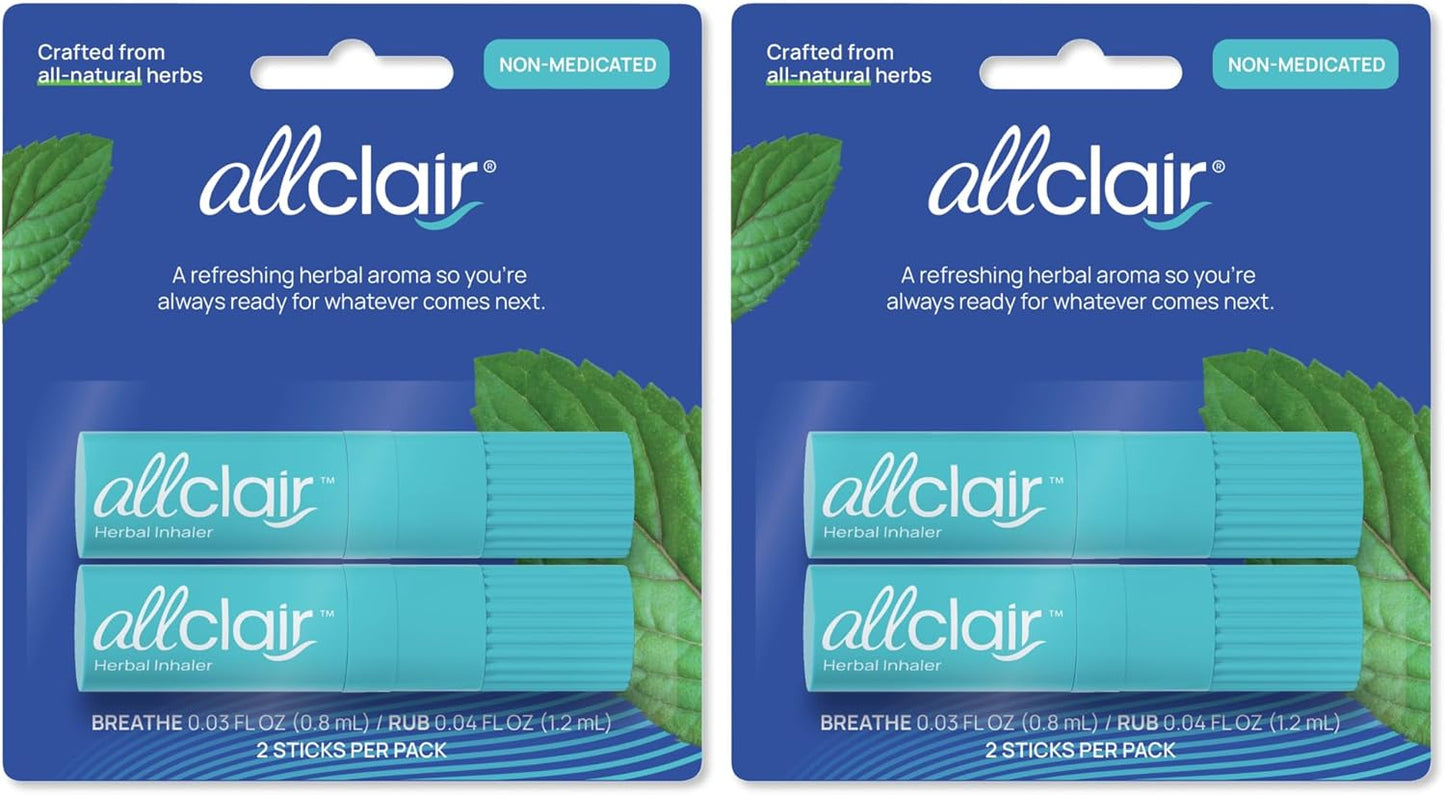 Nausea Relief Inhaler - Take Control of Motion Sickness, Morning Sickness, Medication, Stress - Fast, Natural, Drug-Free, Non-Drowsy & Portable Travel Essential - Pack of 4 Inhalers
