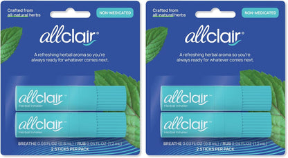 Nausea Relief Inhaler - Take Control of Motion Sickness, Morning Sickness, Medication, Stress - Fast, Natural, Drug-Free, Non-Drowsy & Portable Travel Essential - Pack of 4 Inhalers