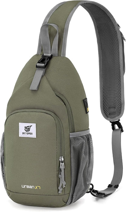 SKYSPER Sling Bag RFID Crossbody Sling Backpack Cross Body Shoulder Bag Travel Hiking Daypack for Women Men