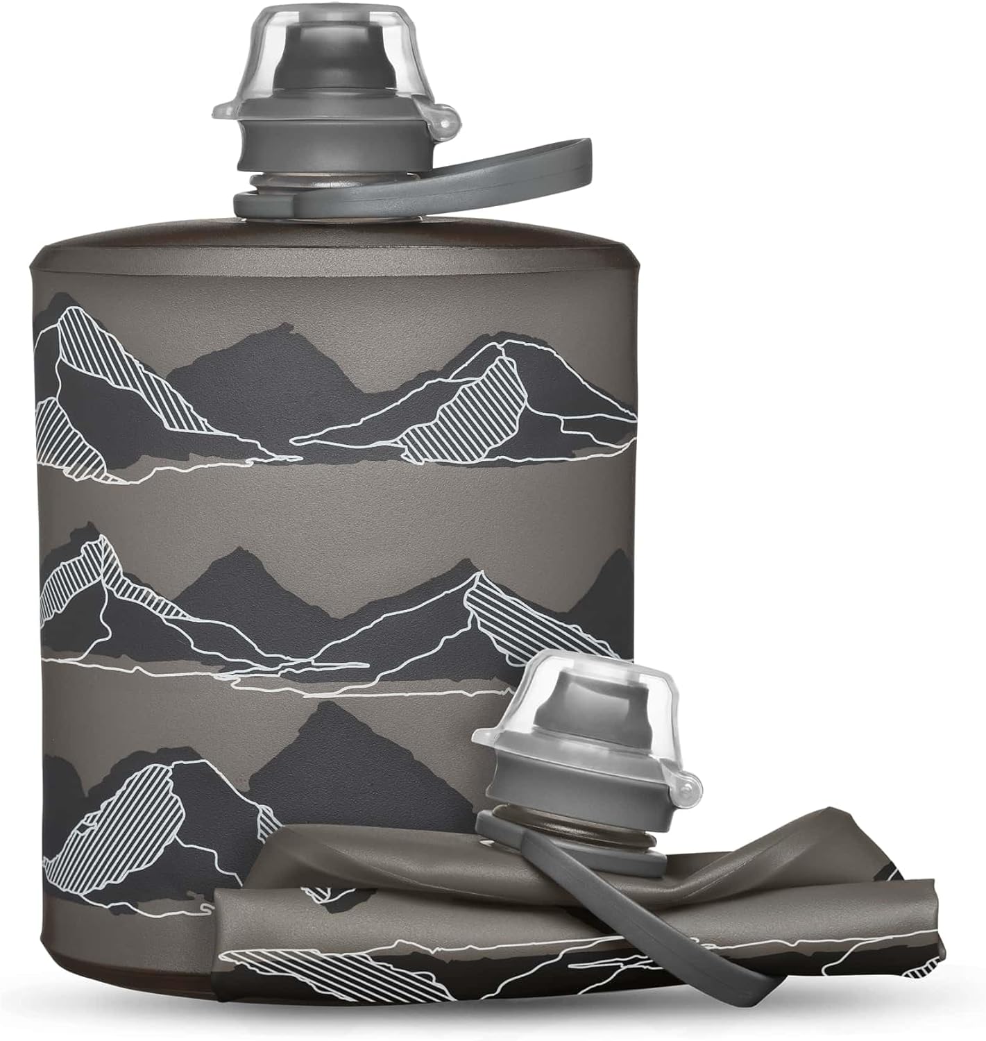 HydraPak Stow - Collapsible Backpacking Water Bottle (350ml, 500ml, 1L) - BPA Free, Ultra Light, Spill-Proof Twist Cap