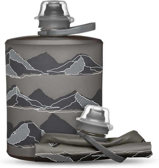 HydraPak Stow - Collapsible Backpacking Water Bottle (350ml, 500ml, 1L) - BPA Free, Ultra Light, Spill-Proof Twist Cap