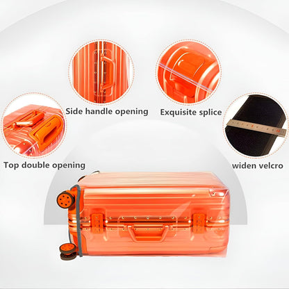 24/28 Inch Thicken Transparent Luggage Cover Suitcase Protector Waterproof PVC Full Clear Cover 3mm Thickness Travel Suitcase Set Full Clear 24/28 inch