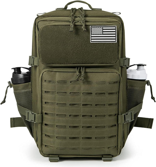 QT&QY 45L Military Tactical Backpacks For Men Camping Hiking Trekking Daypack Bug Out Bag Lage MOLLE 3 Day Assault Pack