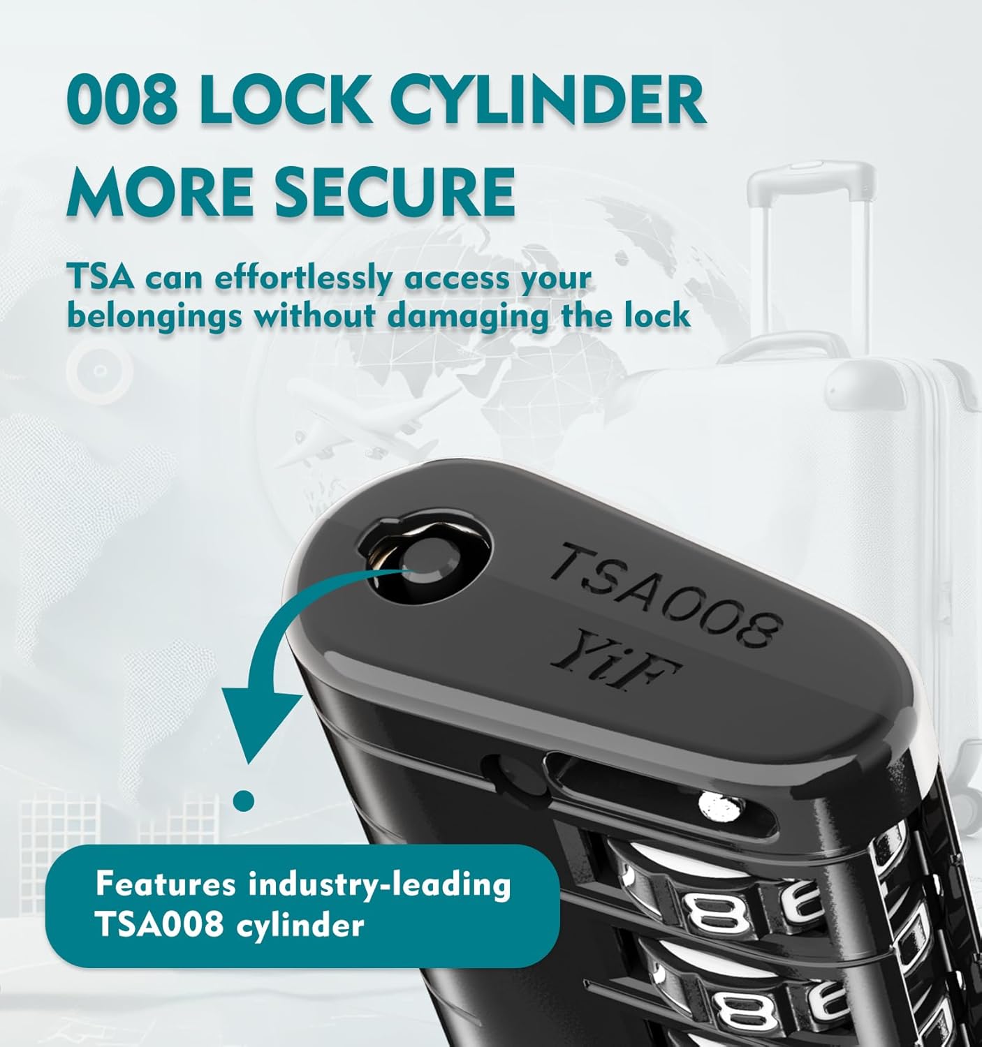 ANVIL TSA Approved Luggage Locks – High Security TSA008 Combination Travel Locks with Inspection Indicator for Suitcases and Backpacks. (4, Black)