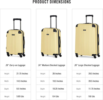 Kenneth Cole REACTION Out of Bounds, Pale Banana, 28-Inch Checked