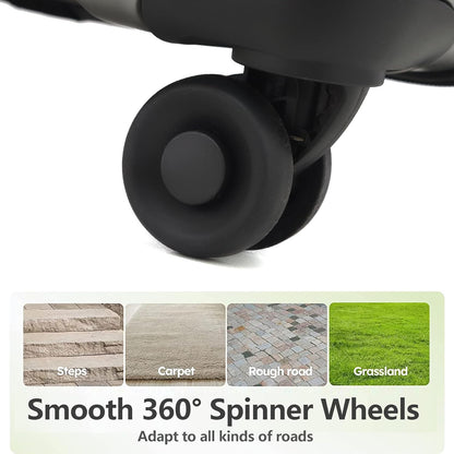 TydeCkare 2pcs 20/28" Luggage Set Lightweight HardShell, Only 20 Inch Carry On 21.65 * 15.35 * 7.87" Cabin Suitcase with Front Pocket, 28 Inch 19.68 * 11.81 * 29.92" Checked Luggage, Gray