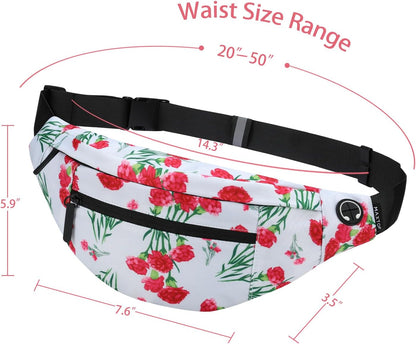 MAXTOP Large Crossbody Fanny Pack with 4-Zipper Pockets,Gifts for Enjoy Sports Festival Workout Traveling Running Casual Hands-Free Wallets Waist Pack Phone Bag Carrying All Phones