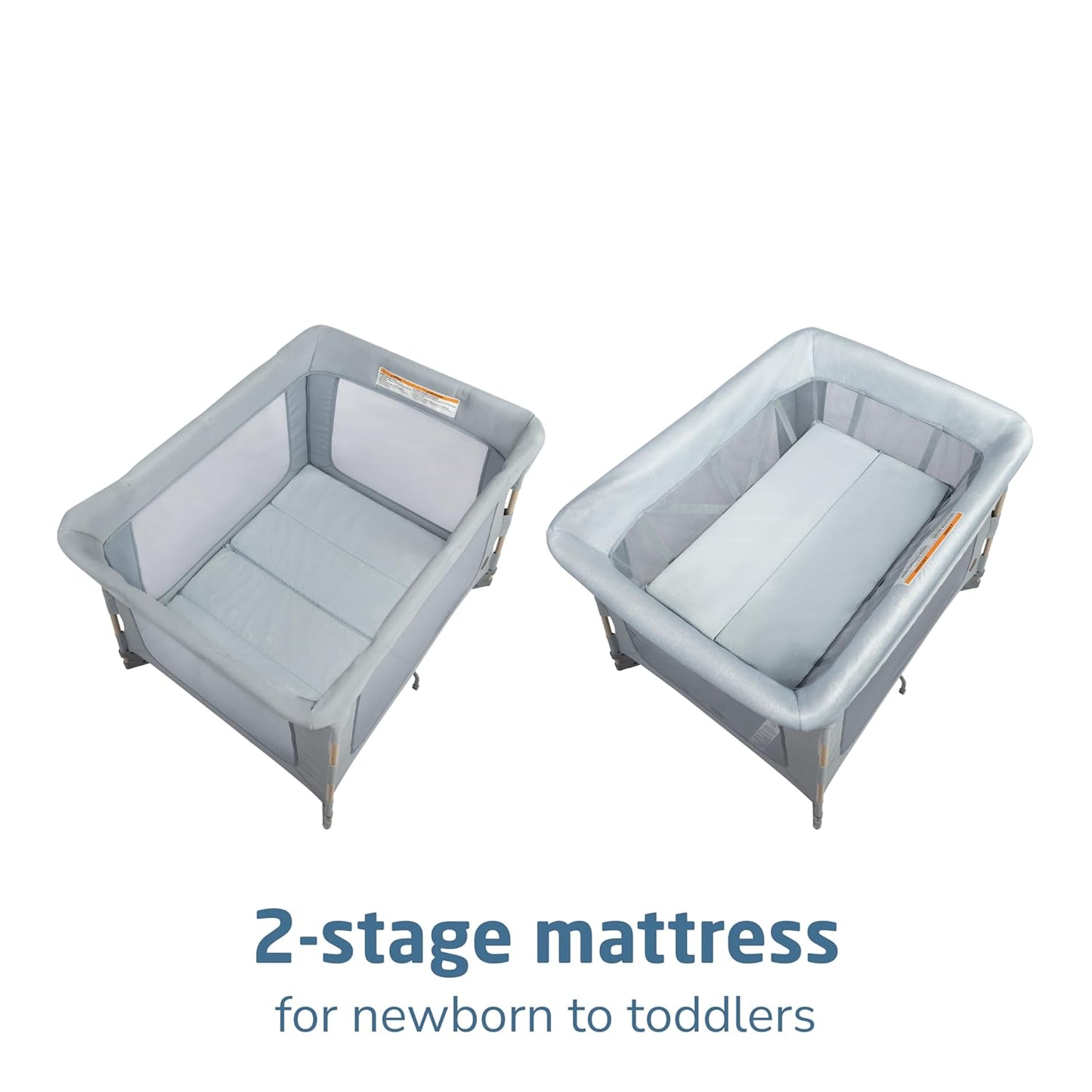 Maxi-Cosi Swift Baby Playard with Mat, Baby Playpen, Play Yard with Bassinet, Portable Playpen for Babies and Toddlers, Classic Slate