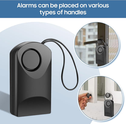 120db Touch Sensor, Door Handle Alarm, Anti Theft Vibration Triggered Portable Door Security Alarm for Doors for Kids, Toddler, Elderly, Hotel, Travel, Bedroom, Ghost