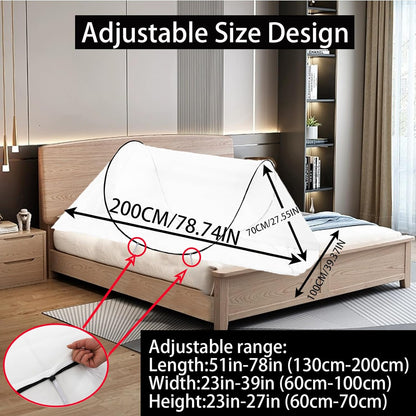 CMINGJ Large Pop Up Mosquito Tent, Portable Foldable Mosquito Net for Bed Camping Travel Patio，Mosquito Net for Adults Baby (78 * 39 * 27inch) (Black Adjustable Size)