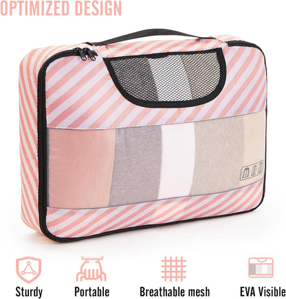 Veken 8 Set Packing Cubes for Travel Essentials, Suitcase Organizer Bags in 4 Sizes, Carry-On Luggage Accessories with Large Laundry & Hanging Toiletry Bag, Must-Have for Airplane, Road Trip & Camping