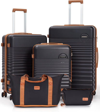 Luggage Sets 5 Piece, Suitcases with Wheels, Hardshell Suitcase Set, ABS Carry on Luggage Set with TSA Lock, Travel Luggage