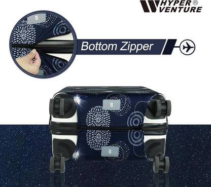HYPER VENTURE Washable Luggage Cover - Fashion Suitcase Protector Fits 23-26 Inch Luggage (Sparkler, M)