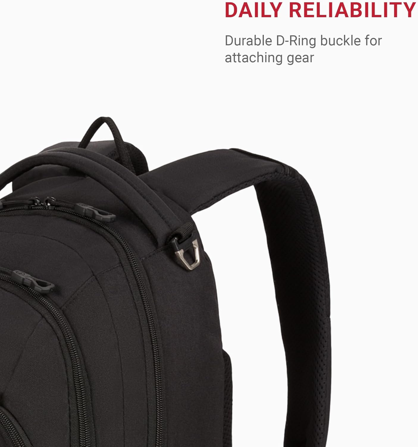 SwissGear 1186 Bungee Backpack, Black, 17-Inch