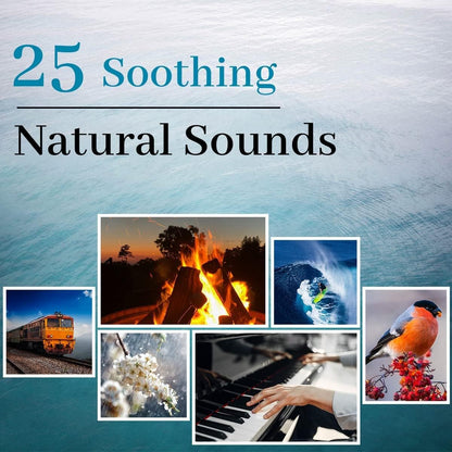 White Noise Sound Machine with 25 Soothing Natural Sounds Rechargeable Battery Portable for Travel 32 Volume Levels 5 Timers Compact Size for Baby Kids Adults Sleeping (Black-Upgrade)