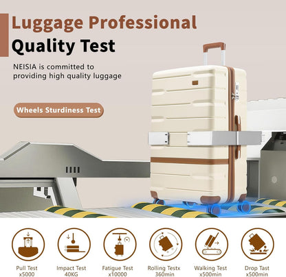 Luggage Sets 3 Piece with TSA Lock Hardside PC+ABS Carry On Suitcase with YKK Zippers Lightweight Rolling Travel Luggage Sets with Spinner Wheels (Purple, 5 piece sets（20/24/28/DB/TB）)