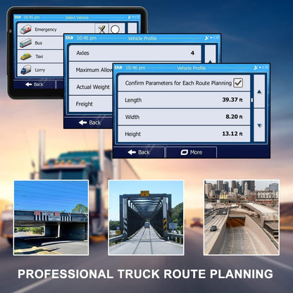 Car GPS Navigation, Latest 2025 Map 7 inch Touch Screen Car GPS, Voice Turn Direction Guidance, Support Speed and Red Light Warning, Install The Latest Map of The United States