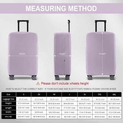 Travel Luggage Cover Suitcase Protector Scratch-Resistant Fit 19-31 Inch Suitcase, Not Included Suitcase (Lavender Purple, 2XL(30-31 inch))