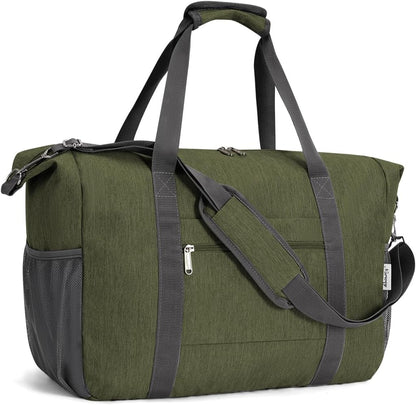 Narwey 18x14x8 Inches Travel Bag Spirit Airlines Frontier Personal Item Bag, Travel Duffel With Wet Pocket Carry on Bag for Airplane Underseat Duffle Overnight for Women and Men (Army Green)