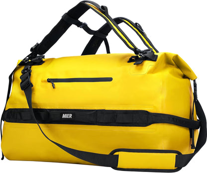 MIER Large Waterproof Duffel Bag Rolltop Dry Backpack Duffle Bags for Kayaking, Rafting, Boating, Swimming, Camping, Travel, Gym, Beach, 60L/80L