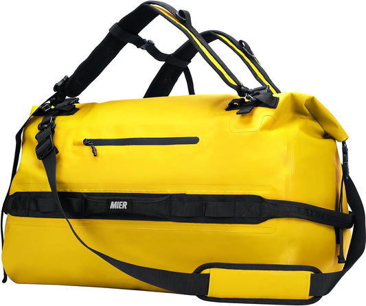 MIER Large Waterproof Duffel Bag Rolltop Dry Backpack Duffle Bags for Kayaking, Rafting, Boating, Swimming, Camping, Travel, Gym, Beach, 60L/80L