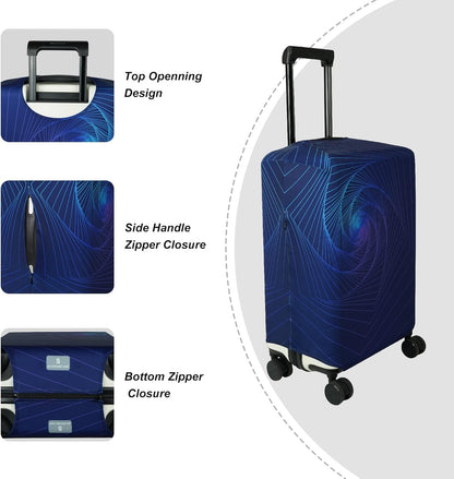 Explore Land Travel Luggage Cover Suitcase Protector Fits 23-26 Inch Case (Gyrotropic, M)