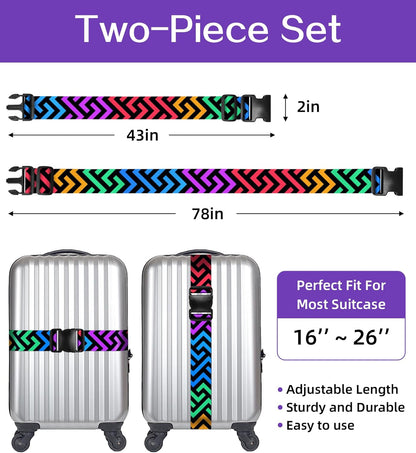 Luggage Straps for Suitcases Travel Belt Luggage Band Heavy Duty Traveling Luggage Identifier Cute Women Girls Unique Accesory,