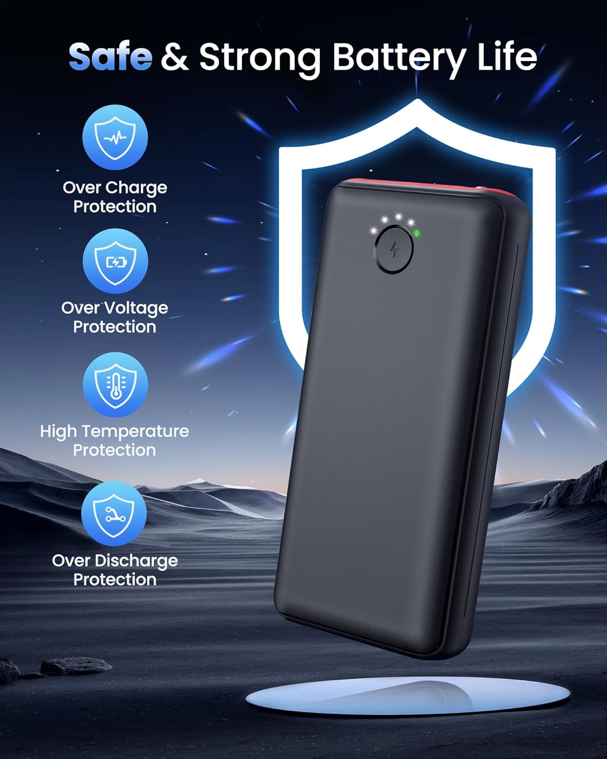 Portable Charger Power Bank 40000mah, USB C Fast Charging 22.5W External Battery Pack Phone Charger Quick Charge with 3 Outputs & 2 Inputs for iPhone Android Samsung Travel Essentials Camping