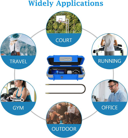 AMIR Portable Safe Box, Combination Security Case LockBox with Code, Waterproof Anti-Theft Mini Travel Safe Lockbox with Removable Chain, Portable Lock Box for Car Dorm Beach Hotel Personal Items Safe