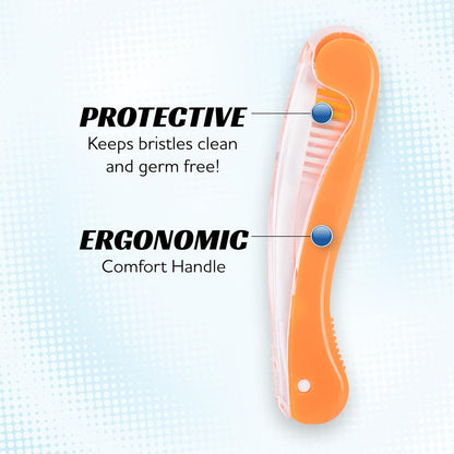 Lingito Travel Toothbrushes - Mini Toothbrush with Cover, Camping Toothbrush Kit (7 Pack Medium)