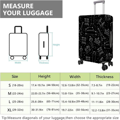 Travel Luggage Cover Suitcase Protector Fits 18-32 Inch Wheel Covers PatternedTravel Related Items Flower Luggage Protector Elastic S