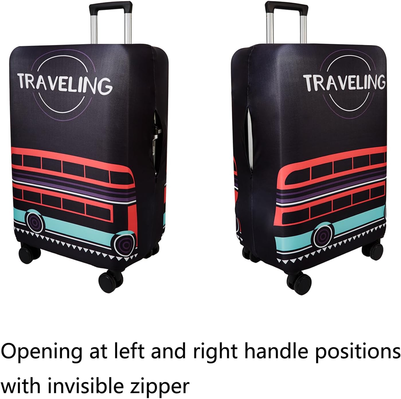 WUJIAONIAO Travel Luggage Cover Baggage Suitcase Cover Protector Skins 18-32 Inch (TRAVELING, S (for 18-20 inch luggage))
