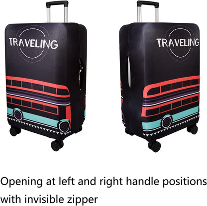 WUJIAONIAO Travel Luggage Cover Baggage Suitcase Cover Protector Skins 18-32 Inch (TRAVELING, L (for 25-28 inch luggage))