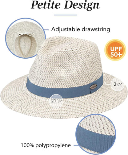 Wallaroo Hat Company Women’s Petite Charlie Fedora – UPF 50+, Packable Design, Adjustable Sizing for Smaller Crown Sizes