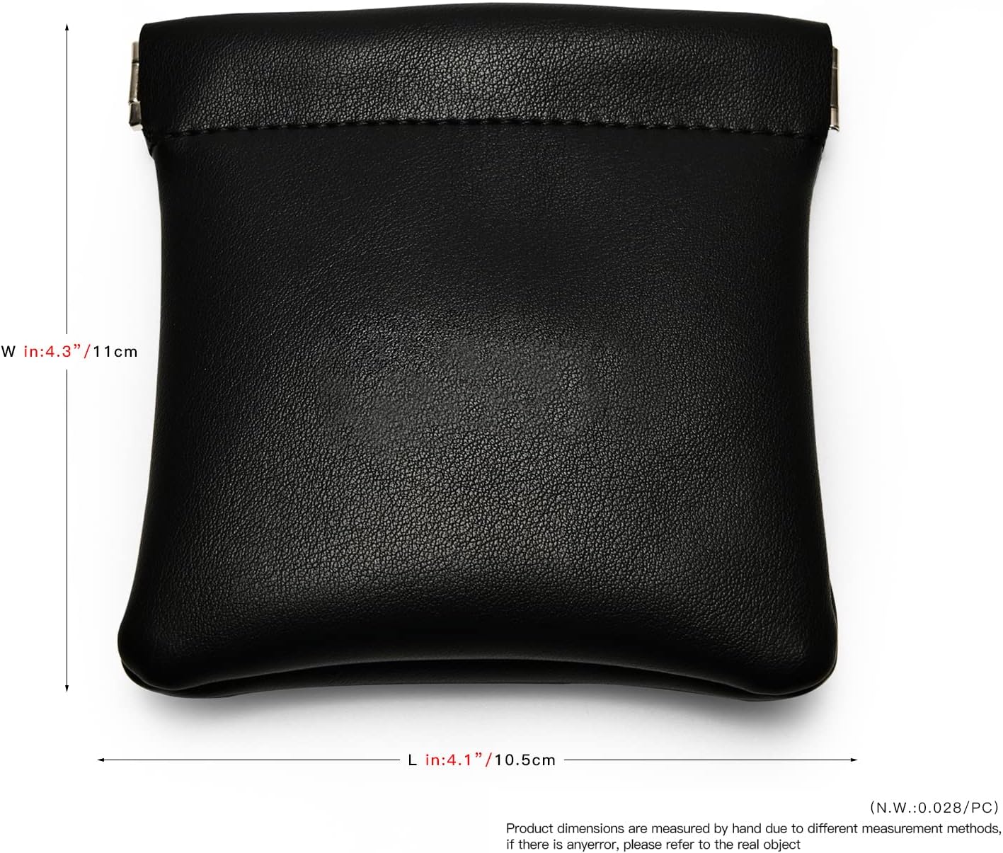 PU Leather Jewelry Travel Bag Leather Jewelry Pouch Christmas,Wedding Party Favor Gift Bag (L, Black)
