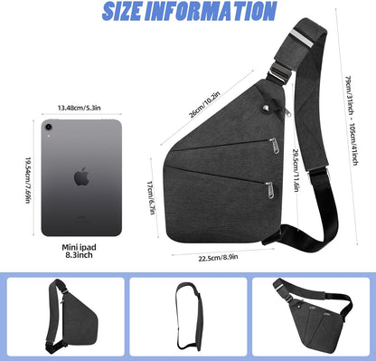 Anti Theft Crossbody Bag,Anti Theft Travel Bag for Women Men,Sling Crossbody Bag for Travel, Sport, Work