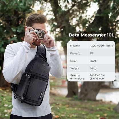 K&F Concept Camera Sling Bag Crossbody Bag Camera Shoulder Backpack DSLR/SLR/Mirrorless Photography Bags Compatible with Canon/Nikon/Sony/Fuji/Gopro/DJI
