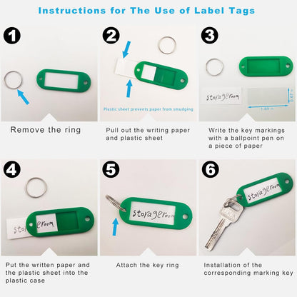 Portable Key Organizer Manager with Enlarged Window for Writing and Displaying More Text, Suitable for Warehouses, Offices, Schools, Homes, Etc (Key Marking and Management)