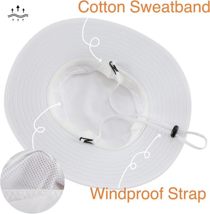 Home Prefer UPF50+ Mens Sun Hat Wide Brim Fishing Hat Sun Protection Beach Gardening Bucket Hat for Men Women
