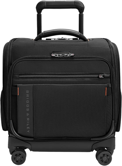 Briggs & Riley Cabin Spinner - Carry On Luggage for Travel, Suitcases with Wheels, Softside Rolling Bag for Men & Women, Fits Under Plane Seat, Telescoping Handle - ZDX Collection, Black
