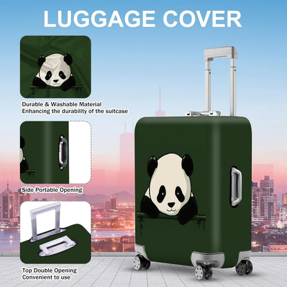ANNA QUEEN Panda Luggage Cover, Cute Panda Design Suitcase Protector, Stretchable Washable Travel Sleeve for 28-30 Inch Luggage