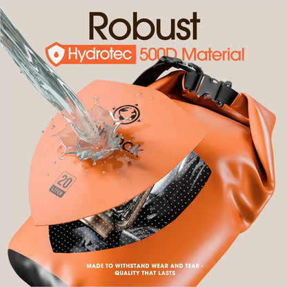 Earth Pak Waterproof Dry Bag - Roll Top Waterproof Backpack Sack Keeps Gear Dry for Kayak with Waterproof Phone Case
