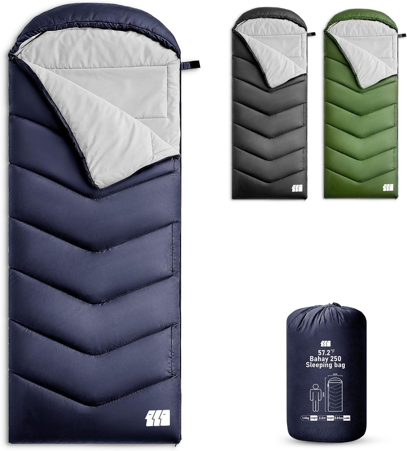 Sleeping Bags for Adults Cold Weather,Portable, Waterproof,Lightweight Camping Sleeping Bag for Tall Girls Boys with Compression Sack for Warm Camping, Hiking, Outdoor & Indoor