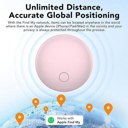 Air Tracker Tags 4-Pack, Item Finders Work for Apple Find My APP(iOS Only) Tracker Tags for Keys, Luggage, Bag etc,Replaceable Battery Last 1 Year, Loud Beep, IP68 Waterproof with Holder Keychain