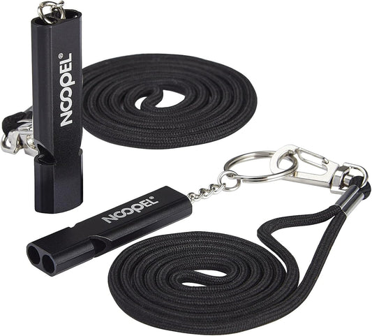 Noopel Emergency Whistles Lifeguard Safety Whistle with Lanyard and Keychain for Outdoor Camping Hiking Boating Backpacking Fishing Kayak Kids Rescue Signaling Loud Survival Whistle
