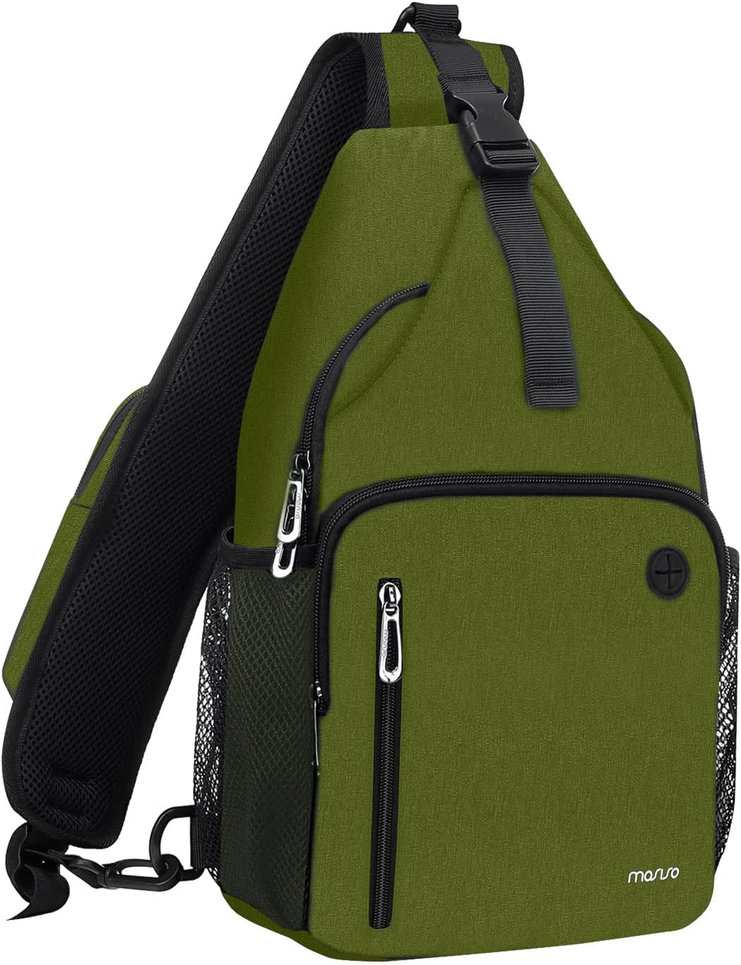 MOSISO Sling Backpack Bag, Crossbody Shoulder Bag Travel Hiking Daypack Chest Bag with Front Square Pocket&USB Charging Port